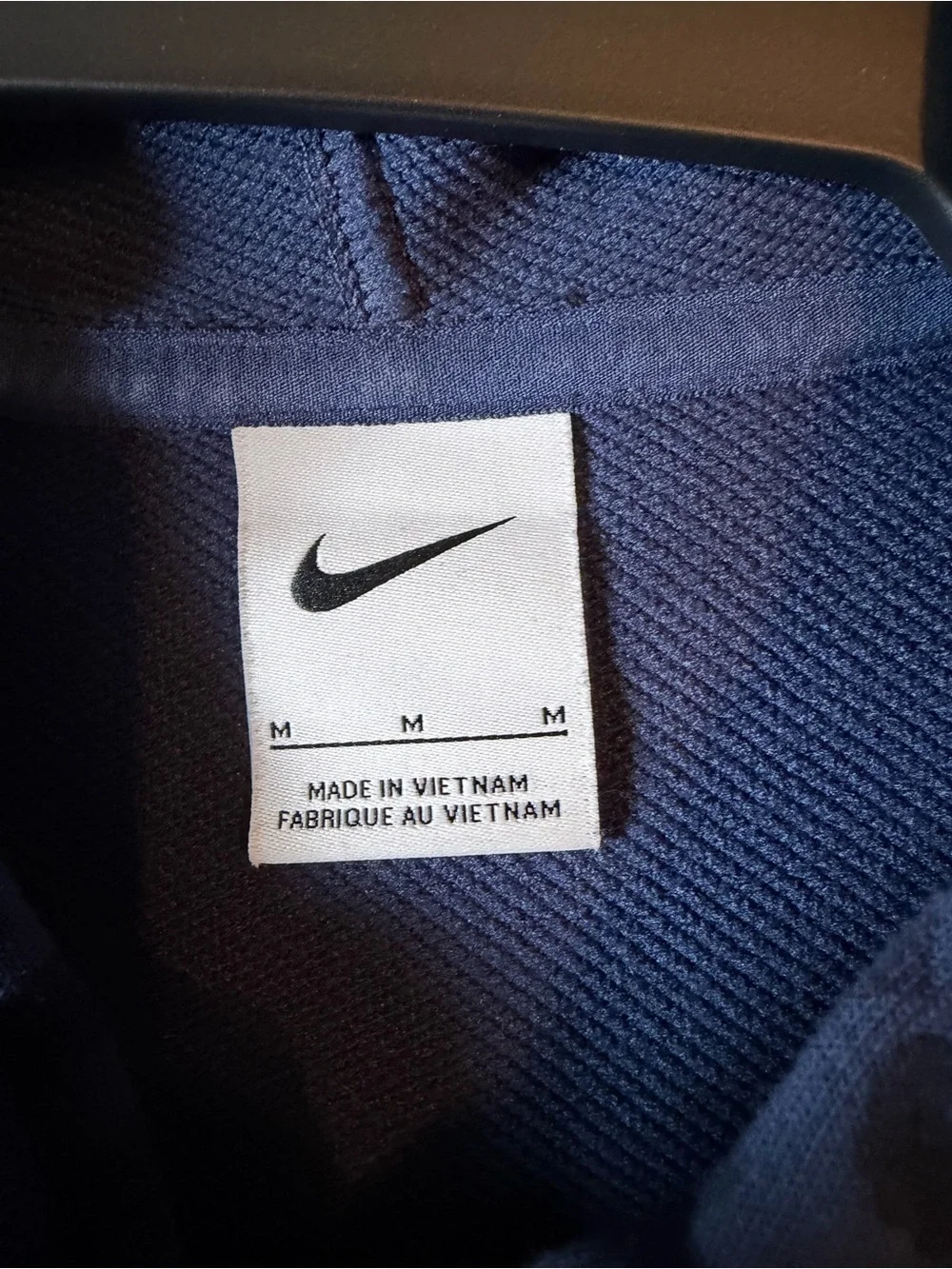 NIKE Women's Navy Leopard Print Crop Hoodie Top Size M